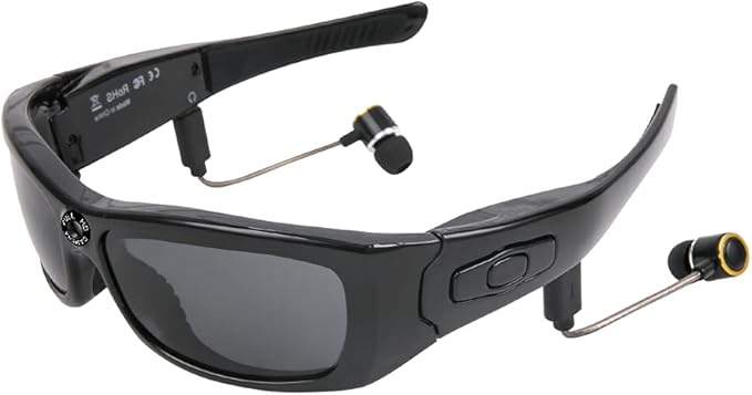 Kamerabrille Full HD 1080p, Video- und Fotoaufnahmen, Tragbare Bluetooth-Brille, Kamera mit Polarisierten Linsen, Videokamera für Mann und Frau, Musik-Sport-Sonnenbrille