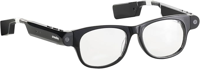 simvalley MOBILE Kamera Brille: Smart Glasses SG-101.bt mit Bluetooth und 720p HD (Brillenkamera, Brille mit Kamera Bluetooth, Spionage Mikrofon)