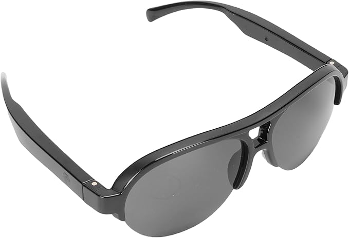 Elprico AI Smart Brille, Bluetooth-Übersetzungsbrille mit 144 Sprachen, Offenes Ohr-Audio mit Mikrofon & Lautsprechern, Freisprechanrufe, IP65 Rain Proof Touch Control Sound Assistent