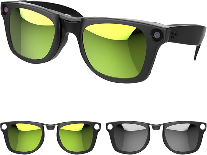 RCstyle Compatible With Ray-Ban Meta Wayfarer(Standard) Smart Glasses Color Changing Clip Set for Man and Woman 50-22 Size M