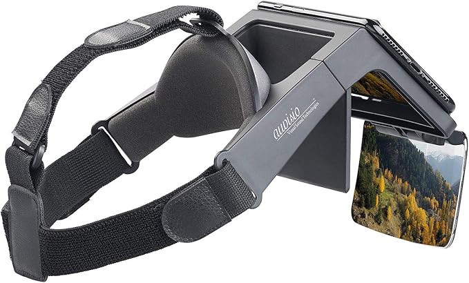 auvisio VR Brille: Augmented-Reality- und Video-Brille für Smartphones, 69° Sichtfeld (Videobrille für Smartphone, Videobrille für Filme, Spielfilme auf DVD)