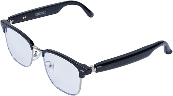 AI -Übersetzungsbrille, Echtzeit -Video -Smart -Brille -Übersetzer Antiblau -Licht mit Integriertem Mikrofon -Lautsprecher, Tragbarer KI -Sprachübersetzer, für Reisegeschäft