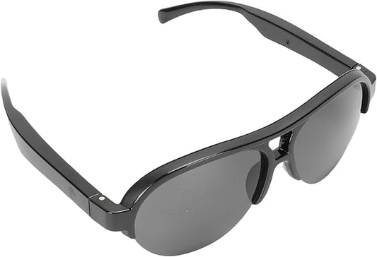 Goshyda AI Smart Brille, Bluetooth 5.4 Übersetzungsbrille Unterstützung 144 Sprachen, IP65 Rain Proof Touch Control Smart Sonnenbrille für Musikanrufbesprechungen