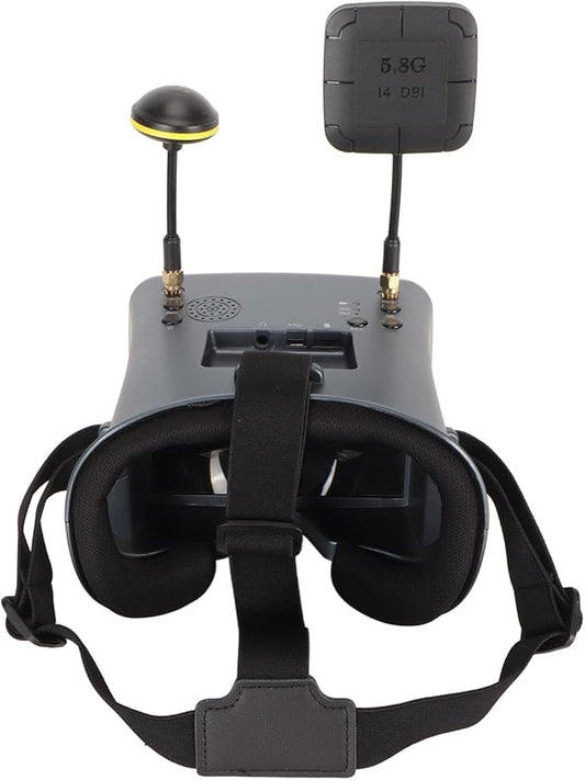 FPV-Brille, Videobrille, 5,8 G RC-Flugzeuge, FPV-Quadcopter-Drohnenbrille, DVR, 4,3-Zoll-Bildschirm, 800 X 480 Display, 16:9 Display, FPV-Video-Displaybrille mit 3,7 V, 2000