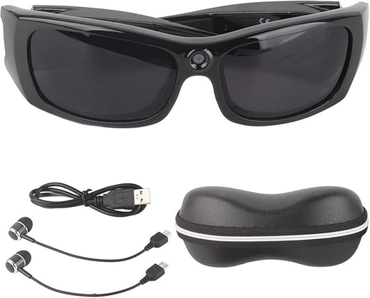 lvifloae 1080p Smart Bluetooth HD-Kamera Polarisierte Brillengläser Sport-Sonnenbrille, Unterstützung für Anrufe, Videomusik, Geeignet für Indoor- und Outdoor-Sportarten, Autofahren,